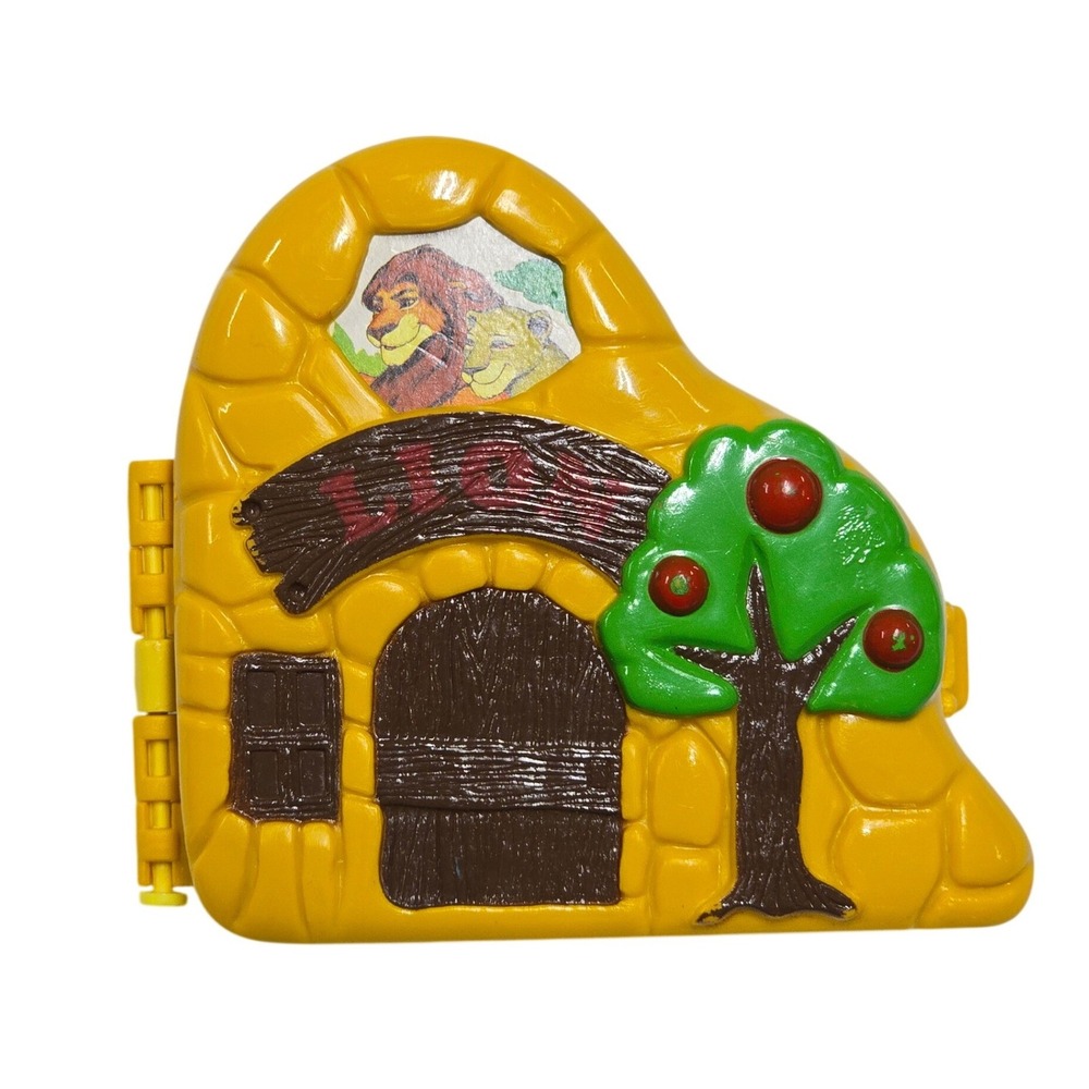 Vintage Lion King Pocket Playset Yellow Mini House 90s Y2K VTG toy
